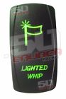 5361-a24-a2  Caliber Racing Green Waterproof Lighted Whip Rocker Switch Fits Ace