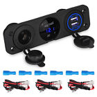 817190427698 Blue Led Voltmeter Dual Usb Charger Power Socket