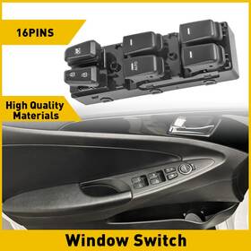 3s000ry Auxito 93570 Fits Hyundai 2011-2015 Sonata Power Master Front Window Switch Side Driver Black