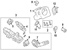 Bc3z-13350-aa Ford Genuine Oem Hazard Switch