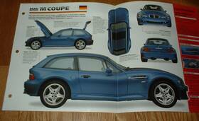 Bmw 3 Z3m 98 99 97 1998 Z3 M Coupe Original Imp Brochure Specs Info Z