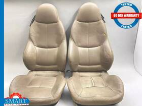 8413883 Bmw Z3 Roadster Sport Seat Cushion Upper Lower Leather Tan Set R L 99-02 Oem