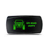 Ch4x4-jksfh-g Rocker Switch Jeep Wrangler Jk Lights Symbol Horizontal Green Led