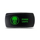 Ch4x4-zombh-g Rocker Switch Zombie Lights Symbol Horizontal Green Led