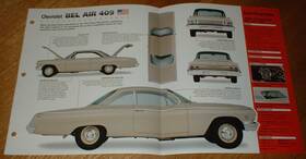 Chevrolet 60 61 62 63 64 409 1962 Chevy Bel Air Original Imp Brochure Specs Info Belair Impala