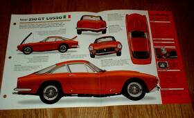 250gt Ferrari 64 63 62 1964 250 Gt Lusso Original Imp Brochure Specs Info