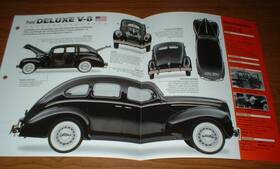 Ford 39 40 221 1939 Deluxe V8 Original Imp Brochure Specs Info Sedan