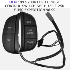 9c888-aa Ford 1997-2004 Oem Cruise Control Switch Set F150 F250 F350 Expedition 98 99