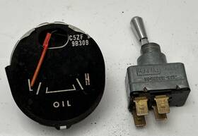 C6ab-13a350-ab Ford 1966 Emergency Flasher Switch And Oil Pressure Gauge Mustang Falcon