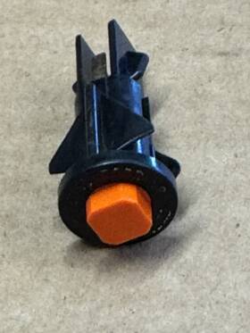 E3ab-9b242-ba Ford 87-93 Mustang Console Frame Fuel Door Release Button Switch Orange Oem