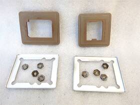 E5tb-14a432-awa Ford 80-86 Tan Power Window Switch Trim Ring Set Cloth Int F150 F250 F350 Bronco