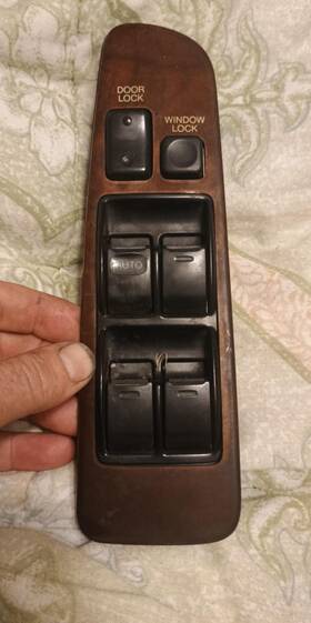 13545 Lexus 1990-94 Ls400 Woodgrain Master Power Window Switch Door Panel Button