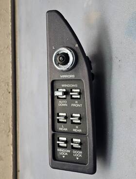 Mercury F3ab-14a564-aaw 92-94 Grand Marquis Left Master Driver Window Door Mirror Switch Lock Black