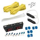 Sum-g6284 Summit Racing Switch Rocker Constant Four Auxiliary Lights Plastic Black