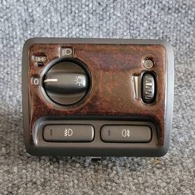 9441232 Volvo 2001 V70 Headlight Light Control Switch Wood Look