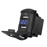 1PC 12-24V Dual Usb Charger Voltmeter Blue Led Rocker Switch For Car Marine Boat. Fixed Price $15.49.