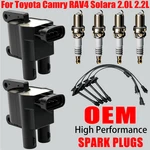 2X Oem Ignition Coil & Spark Plug Wires For Toyota Camry RAV4 Solara 2.0L 2.2L. Fixed Price $47.92.
