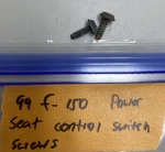 Ford F150 F250 Explorer Expedition Driver Power Seat Control Switch Screws. Fixed Price $14.95.