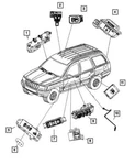 Genuine Mopar 1997-2004 Jeep Grand Cherokee Door Lock Switch Front Left 56042064. Fixed Price $34.19.