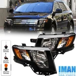 2007-2010 Ford Edge Pair Black Housing Headlights Headlamps With Bulbs. Fixed Price $134.99.