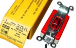 Hubbell 1223-PL 3-WAY Red Pilot Light Handle 20A 120V Toggle Switch Vtg. Usa Nos. Fixed Price $22.95.