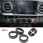 4PCS Black Console 4WD Switch Knob Ring Cover Trim For 2016-23 Toyota Tacoma. Fixed Price $21.99.