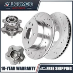 Rear Disc Drilled Brake Rotors Wheel Hubs Kit For 2014 - 2017 Nissan Juke. Fixed Price $146.99.