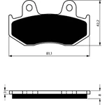 Goldfren Synthetic Brake Pads Gauge Fits Honda 125 Cr Rg/re/rf 84-86-. Fixed Price $19.54.