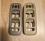2 Dark Tan And Light Drivers Window Switch Volvo Cover Bezels 09193383. Fixed Price $19.20.