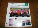 1959 Testa Rossa 250TR Unique Imp Brochure. Fixed Price $9.95.