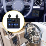 Switch Panel Gang Dual Usb Port Charger Cigarette Blue Led Voltmeter 12V 24V. Fixed Price $32.99.