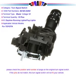 W/ Fog Turn Signal Headlamp Switch For Toyota Prius Highlander Camry CBS1798 New. Fixed Price $33.90.