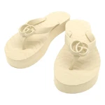 Gucci Gg Rubber Sandals 655463 Beige 36 Used MESC-0. Fixed Price $259.88.