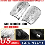 Pair Side Mirror Turn Signal Light Clear Lens 2015-2021 Ford Transit Cargo. Fixed Price $22.99.