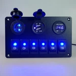Car Marine Boat 6 Gang Waterproof Circuit Led Rocker Switch Panel Breaker Eoa. Fixed Price $28.49.