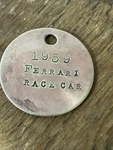 1959 Ferrari Race Car Key Fob Brass. Fixed Price $14.95.