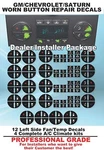 2007-2013 16 Piece Gmc Acadia Worn Buttons Repair Decals Climate Control.. Fixed Price $29.95.