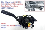 2021 2022 2023 2024 Ford F150 & Lighting Clock Spring /turn Signa ML3T-14A664-AD. Fixed Price $55.00.