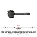 Wiper Switch For 97-00 Honda Civic Direct Fit 35255-SR3-G21 35256-SR3-G21. Fixed Price $57.32.