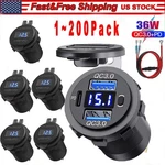 12V-24V PD+QC3.0 Dual Usb Car Fast Charger Power Socket Outlet Led Voltmeter Lot. Fixed Price $1336.99.