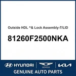 2019-2020 Hyundai Elantra Outside Hdl & Lock Assembly-t/lid 81260F2500NKA. Fixed Price $111.32.