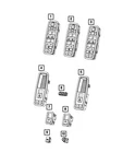 Genuine Mopar Front Door Switch And Bezel 68590582AA. Fixed Price $123.73.