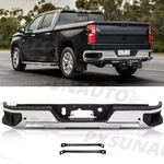 For Chevy Silverado Gmc Sierra 1500 2019-2024 Chrome Rear Bumper W/dual W/sensor. Fixed Price $258.99.