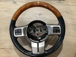 2012 Jeep Grand Cherokee Black Leather Steering Wheel Woodgrain. Fixed Price $125.00.