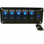 6 Gang Toggle Rocker Switch Panel Dual Usb For Car Boat Marine Rv Truck Blue Led. Fixed Price $31.78.