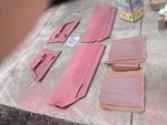 73-81 Mercedes 107 450SLC 380SLC Coupe Interior Door Panel Red Assorted Pieces. Fixed Price $299.00.