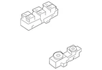 Genuine Hyundai Window Switch 93575-3Q000-RY. Fixed Price $181.56.