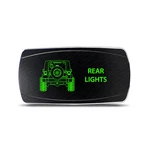 Rocker Switch For Jeep Wrangler Jk Rear Lights Symbol - Horizontal Green Led. Fixed Price $17.98.