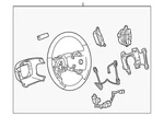 Genuine Gm Dark Titanium Steering Wheel 25923050. Fixed Price $67.58.