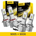 Auxito 9005 9006 Led Headlight Kit Combo 4 Bulb 6500K High Low Beam Super White. Fixed Price $39.99.